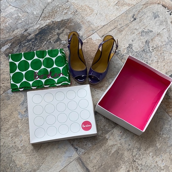 Boden slingback wedges deep purple w box and bag!
